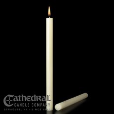 Pure 100% beeswax candles for religious ceremonies are undyed and unscented 100% Beeswax Candles - 1-1/16" x 16-3/4"  PE