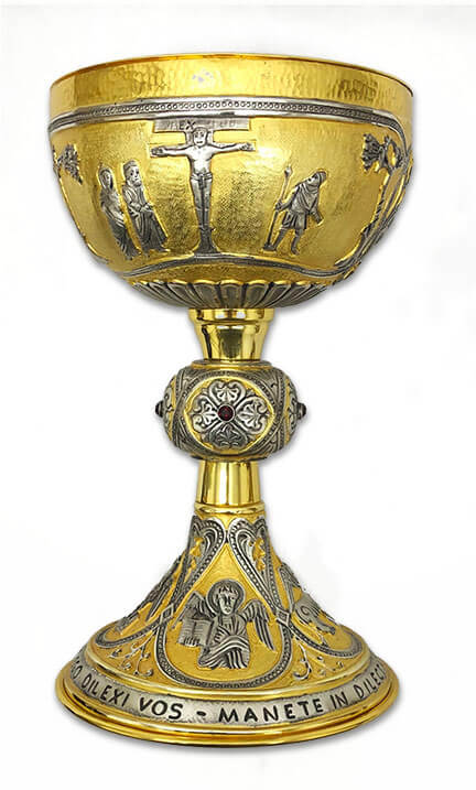 Twelve Apostles/Crucifixion Chalice with Paten | T. H. Stemper Co.