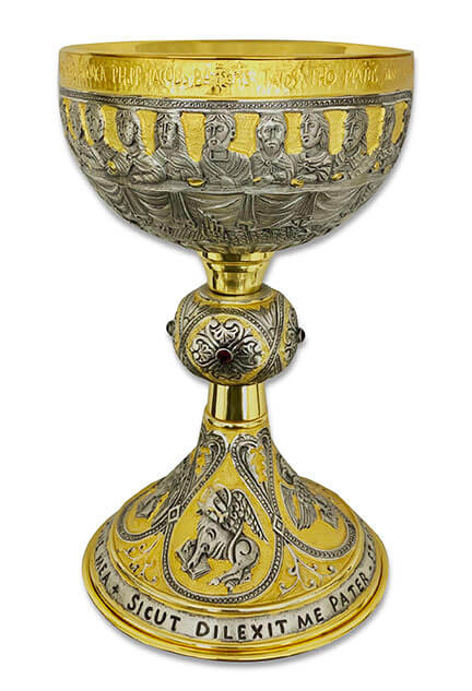 Twelve Apostles/Crucifixion Chalice with Paten | T. H. Stemper Co.