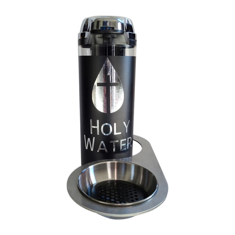 Automatic holy water dispenser: batteries included